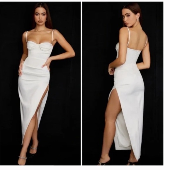 House of CB S PLUS CUP Flora‎ Ivory Satin Corset Dress Size NWOT Small DD - Picture 14 of 14